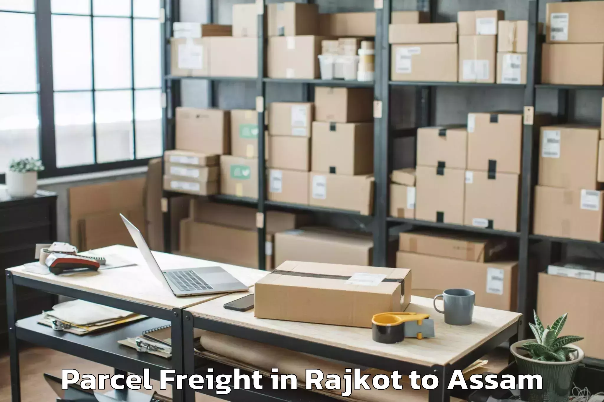 Efficient Rajkot to Demow Parcel Freight